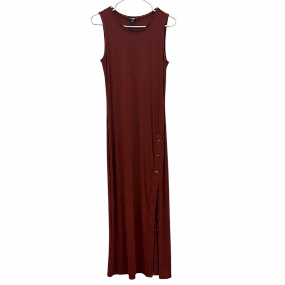 Premise Rust Sleeveless Maxi Dress with Button Slit Front Womens Small - Picture 9 of 13